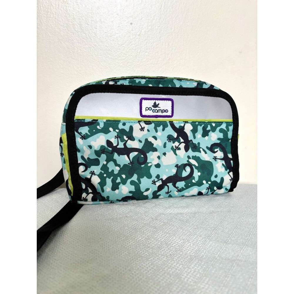 Po Campo Kinga Handlebar Bag Aqua Lizard Converts to Crossbody